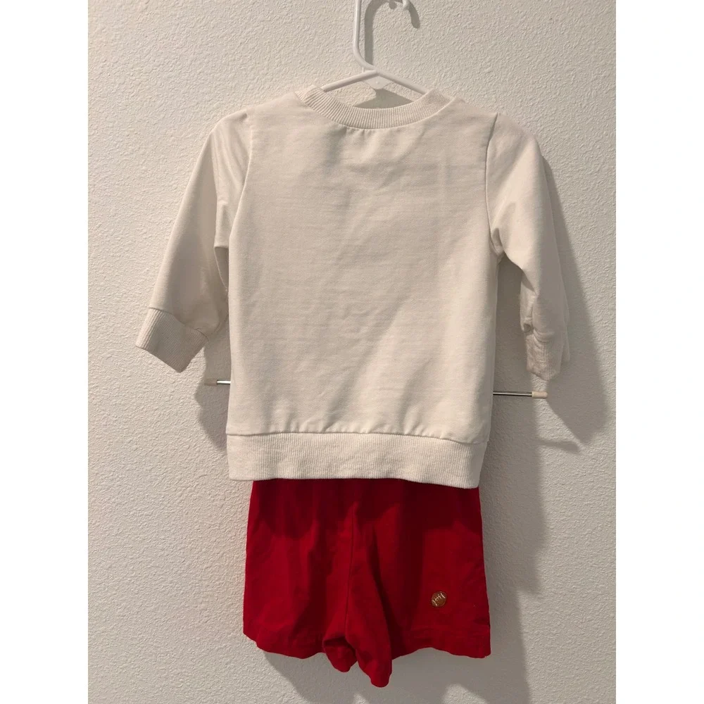 Karma Is The Guy On The Chiefs Sweatshirt and Shorts‎ Set Red White